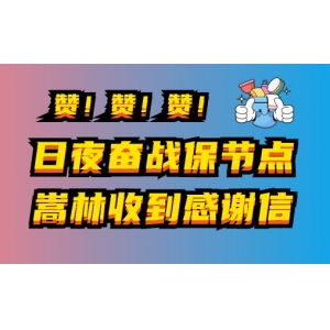 燃！日夜奮戰(zhàn)保節(jié)點(diǎn)，嵩林收到感謝信